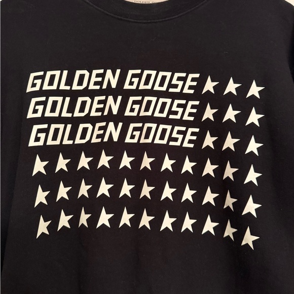 Authentic Golden Goose Black logo large glow dark Sweatshirt $410 - Picture 2 of 6
